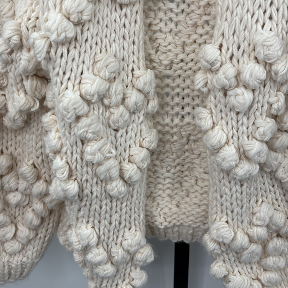 Chicwish‎ Cream Cardigan with Bobble Stitch Detail - Picture 5 of 9